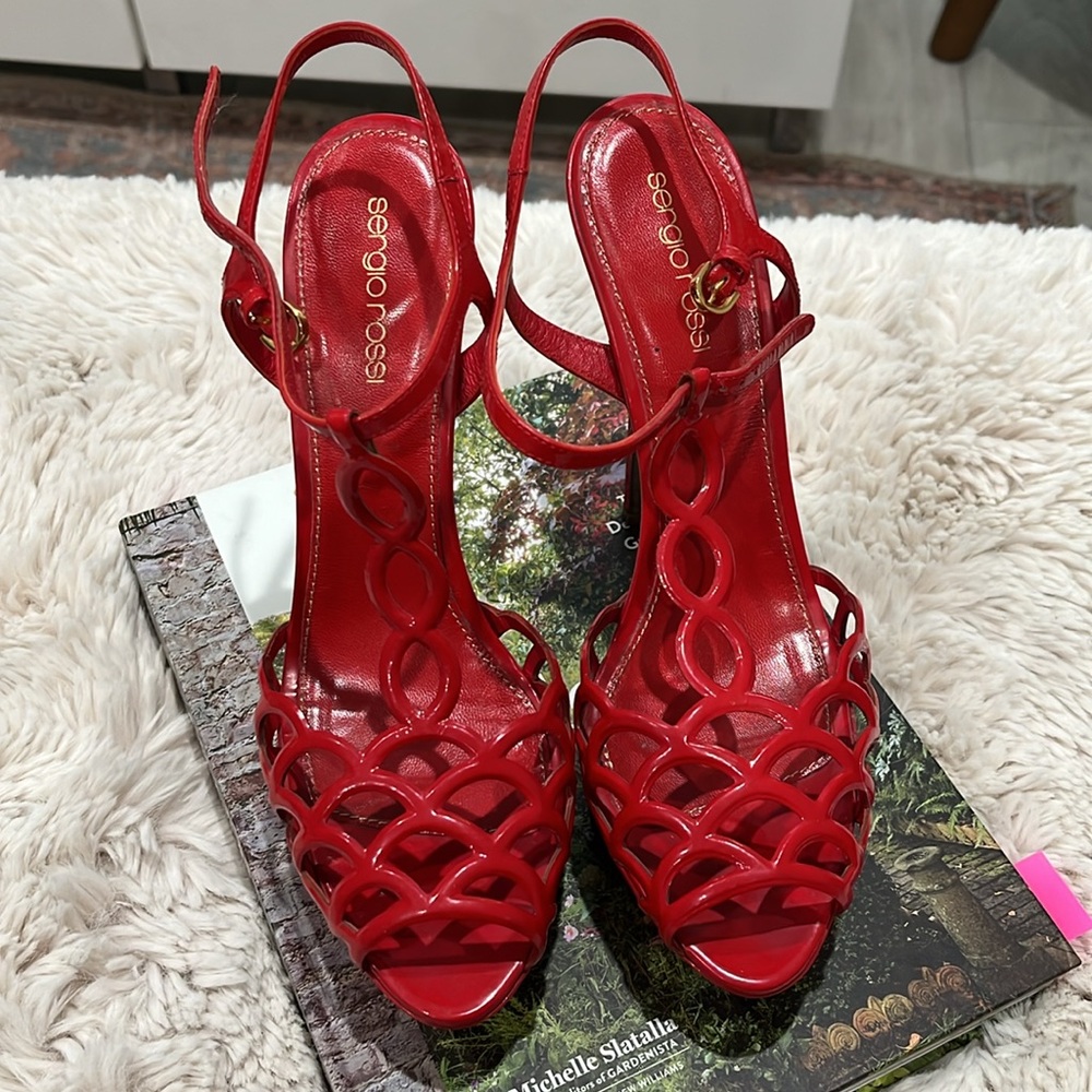 Sergio Rossi | Red Patent Sandals